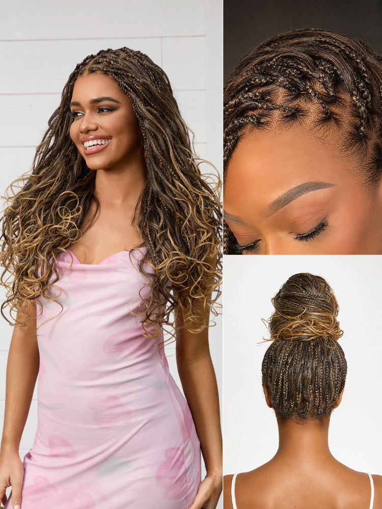 🔥Real Scalp Knotless Braided Wig – Lightweight Fit