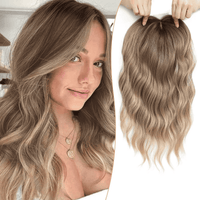Honey blonde dark root