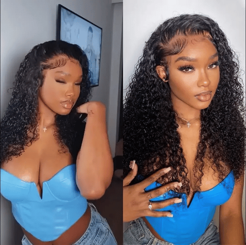 💝 Ready-to-Go Glueless Water Wave Drawstring Wig