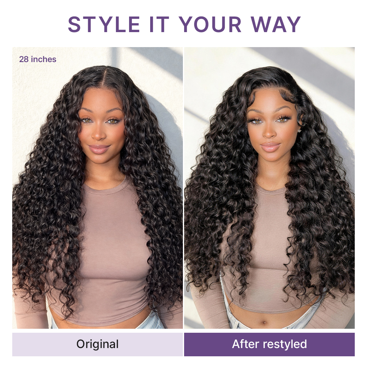 💝 Ready-to-Go Glueless Water Wave Drawstring Wig