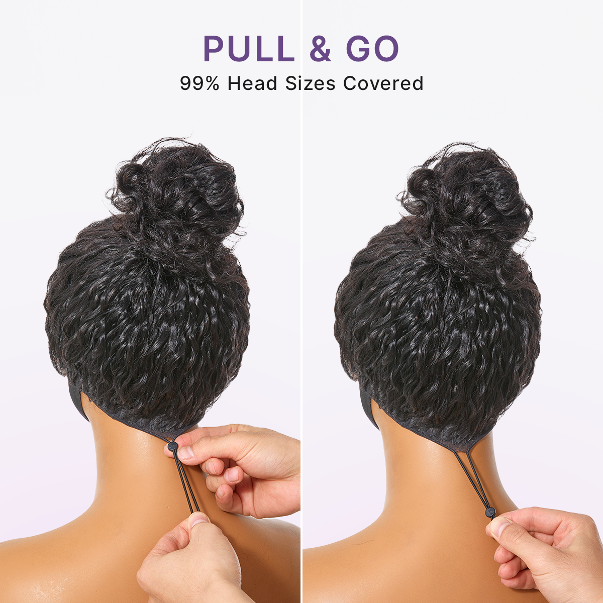 💝 Ready-to-Go Glueless Water Wave Drawstring Wig