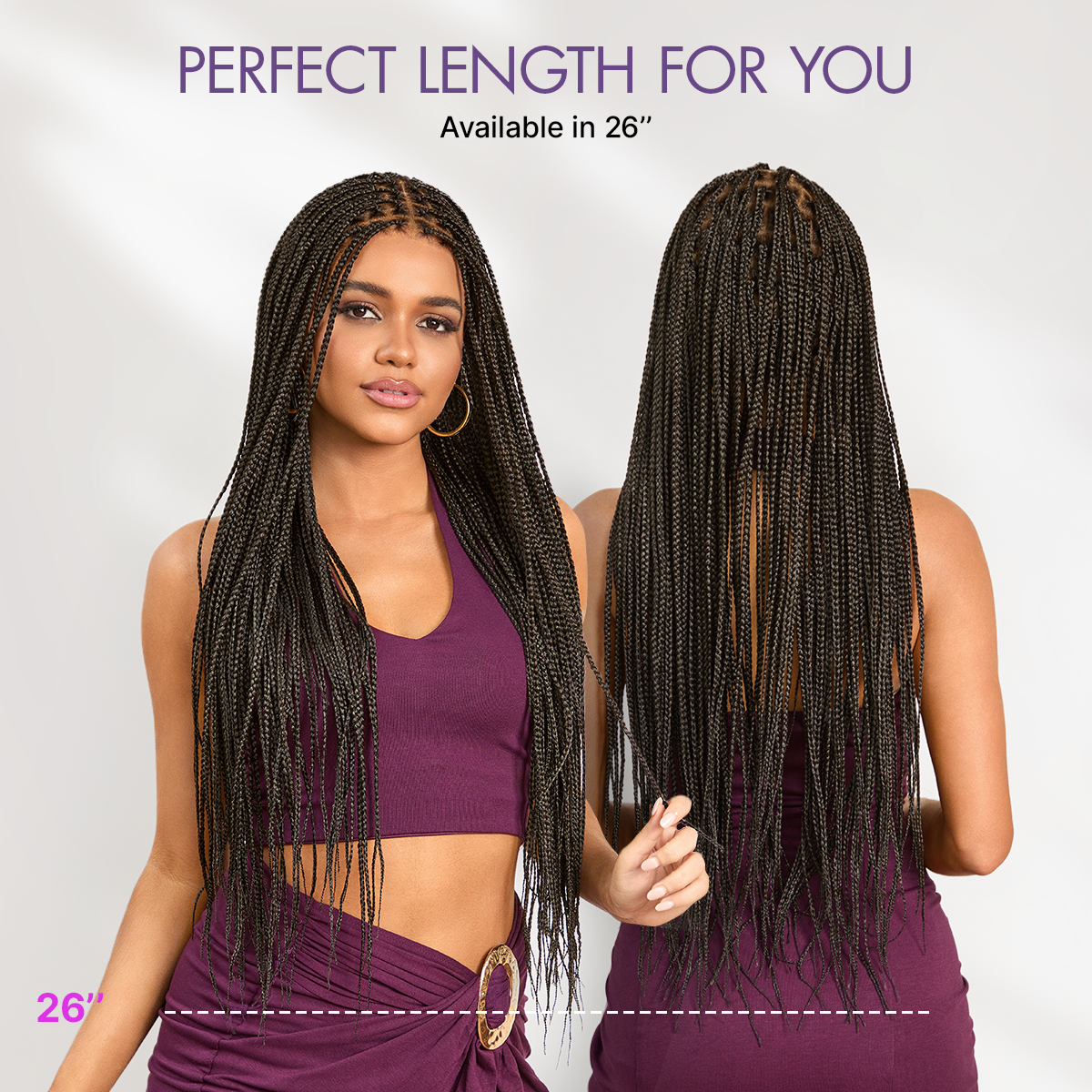 🔥Real Scalp Knotless Braided Wig – Lightweight Fit