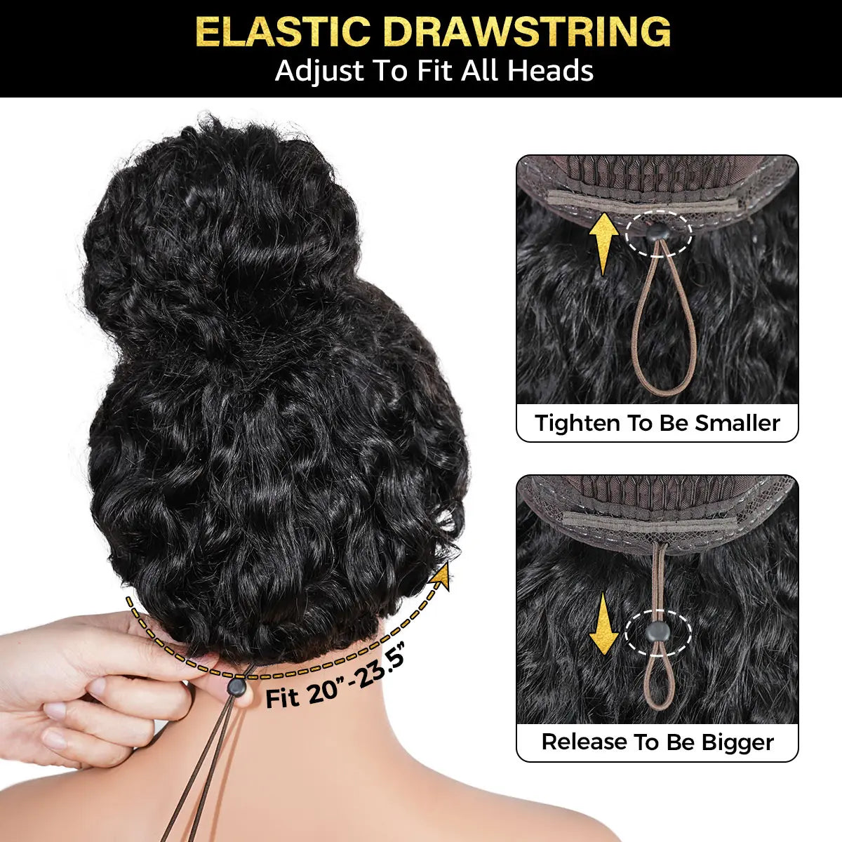 220% Density Curly Water Wave 13×6 Glueless Human Hair Wig