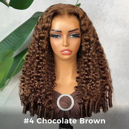220% Density Curly Water Wave 13×6 Glueless Human Hair Wig